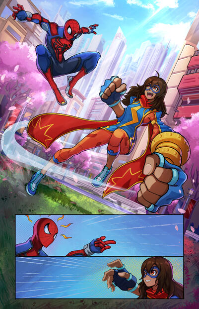 Spidey vs Ms Marvel (Fighting Souls)